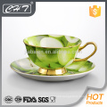 Bone china tea cup and saucer set with beautiful flower